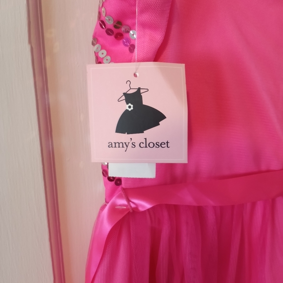 Amy's Closet Pink Tule Dress Girl's Size 14 NWT - Picture 12 of 16
